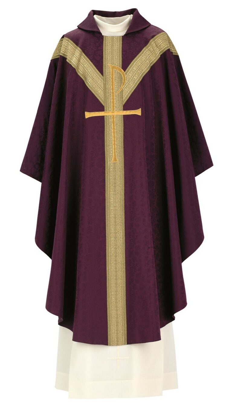 Embroidered purple chasuble