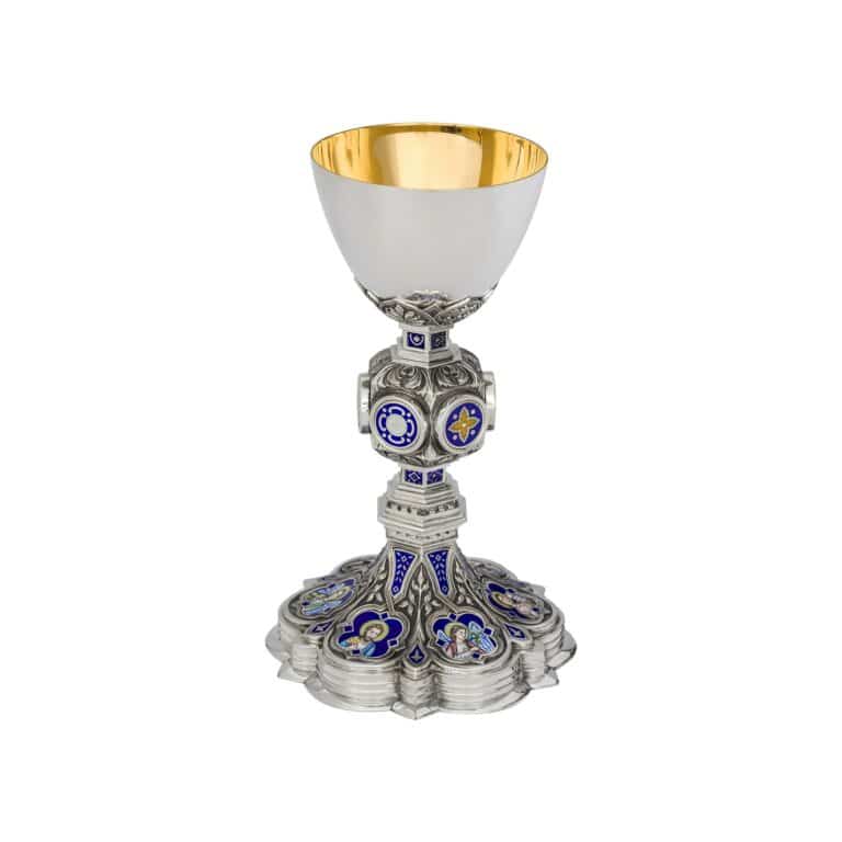 Silver chalice and enamel gothic style 111.068