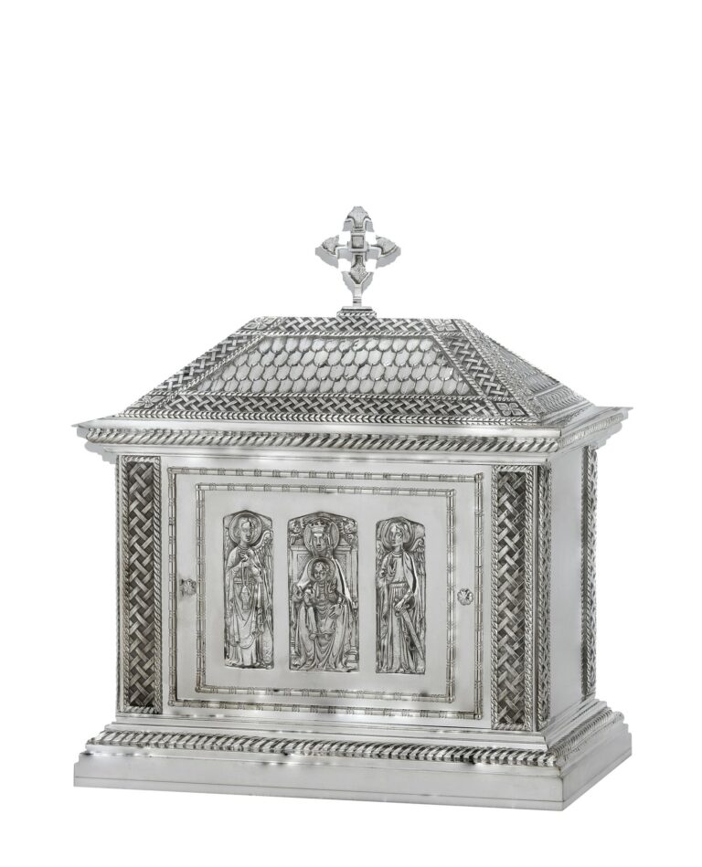 English gothic tabernacle chest