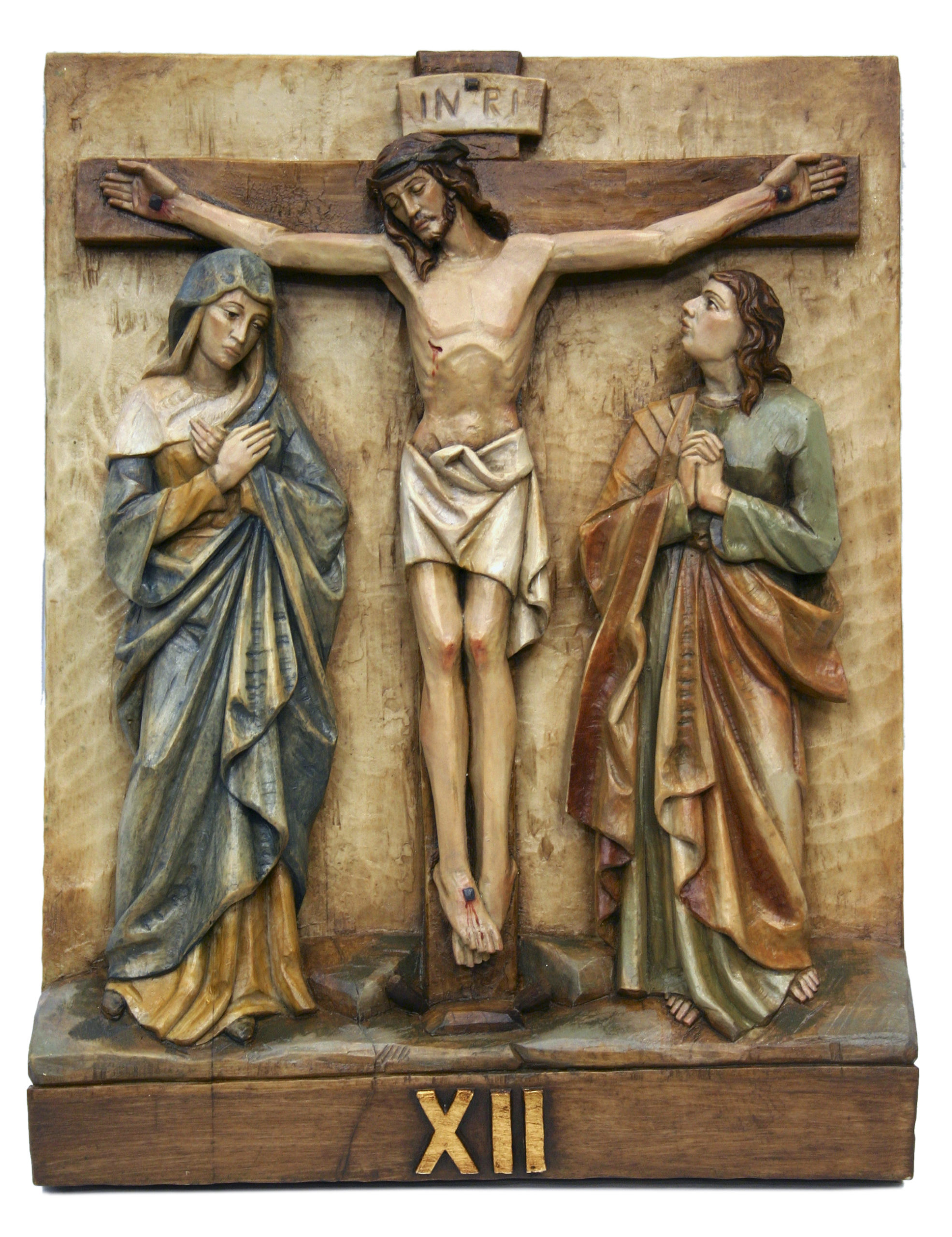 Via Crucis realizado en Arte Granda. Material resina policromada.