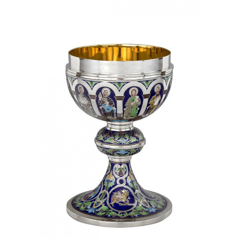 silver and enamel chalice 111006